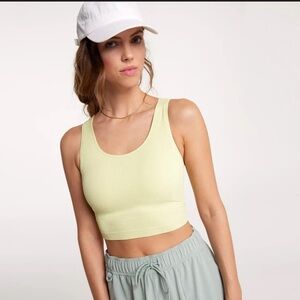 Calia, Seamless Ribbed Brami/Tank, Light Green, Medium